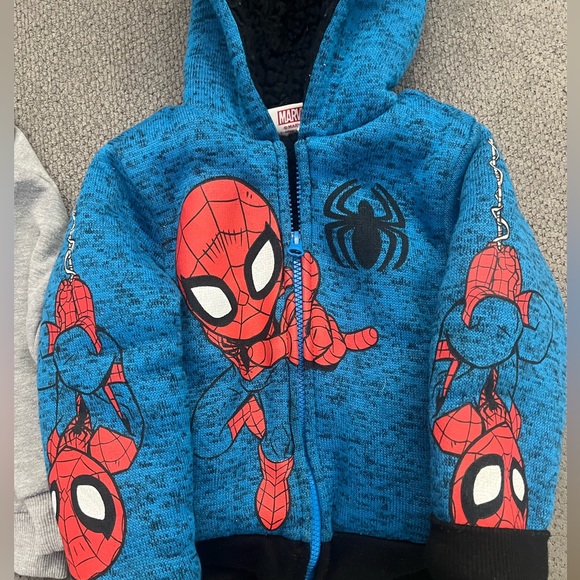 Spider-Man Marvel Toddler Warm Zip-Up Jacket and Crewneck Sweater - Picture 4 of 9